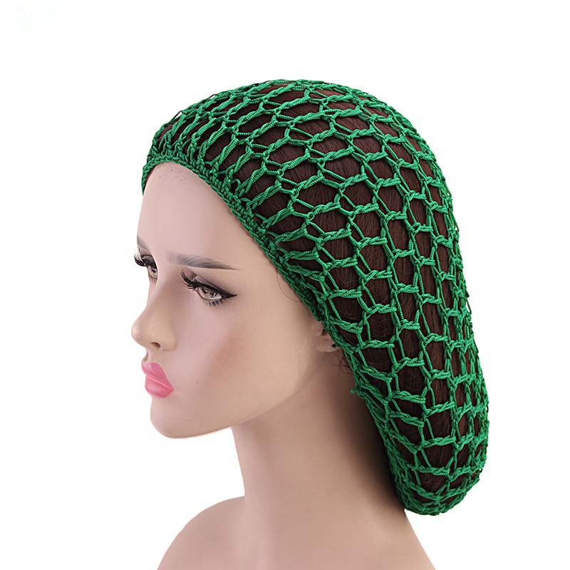 Ladies Hand Crocheted Drooping Hair Net, Hair Care Long Net Bag, Mesh Night Cap