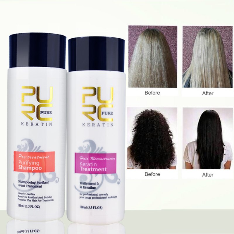 PURC Straightening Hair Repair And Straighten Damage Hair Products Brazilian Keratin Treatment  Purifying Shampoo